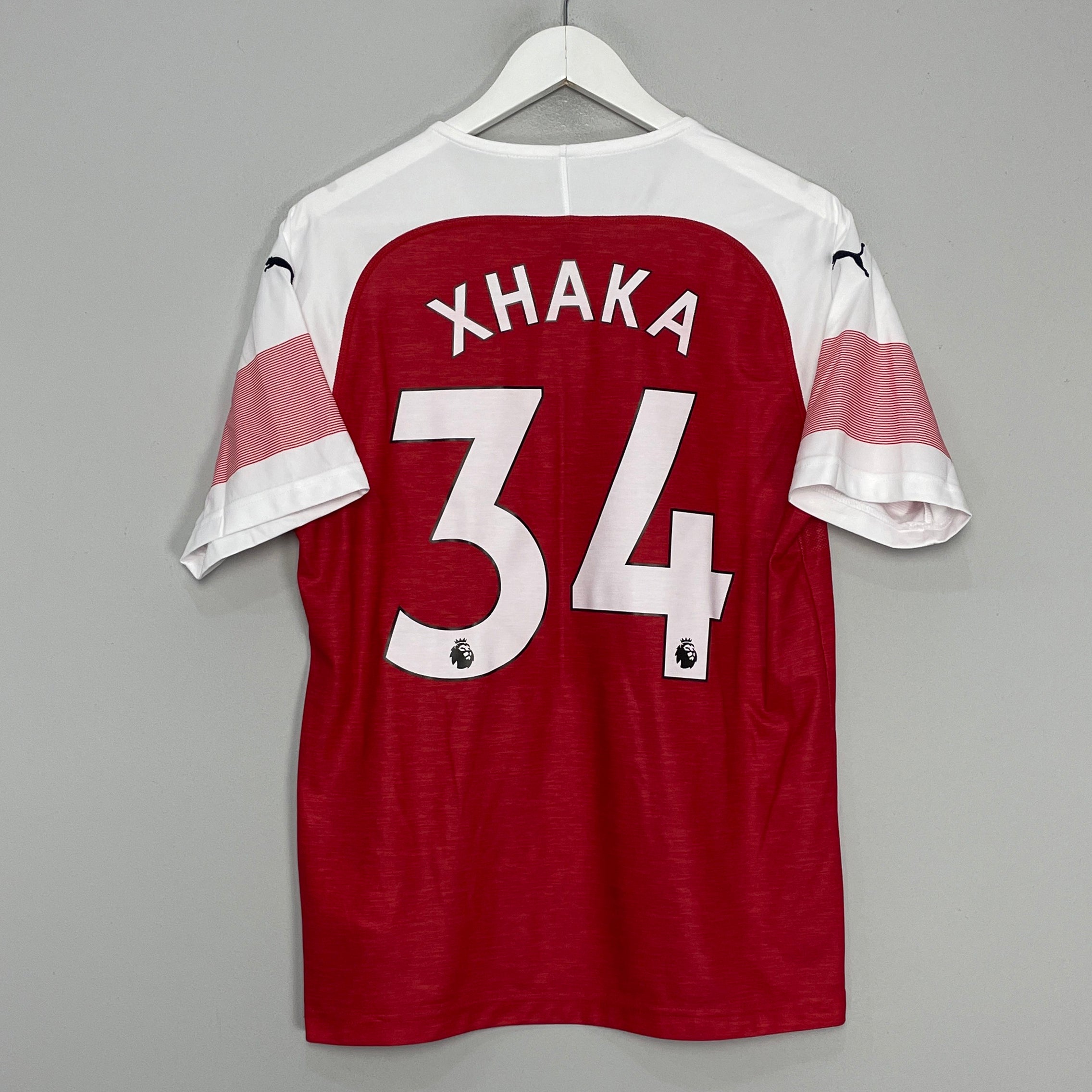 Shop 2018/19 ARSENAL XHAKA #24 HOME SHIRT (M) PUMA, classic football shirts, vintage football shirts & retro soccer jerseys at Cult Kits