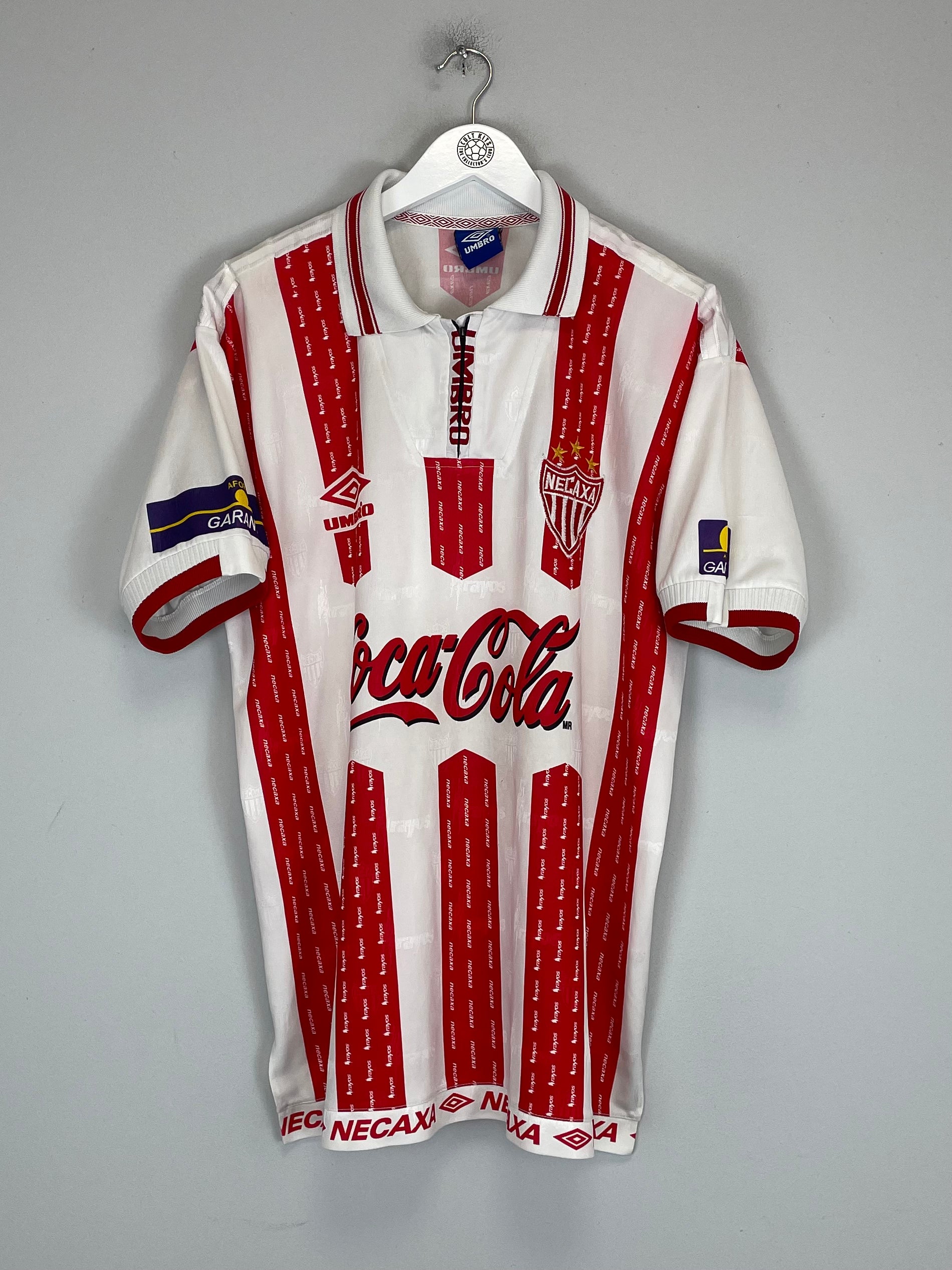 Shop 1999/00 NECAXA HOME SHIRT (XL) UMBRO, classic football shirts, vintage football shirts & retro soccer jerseys at Cult Kits