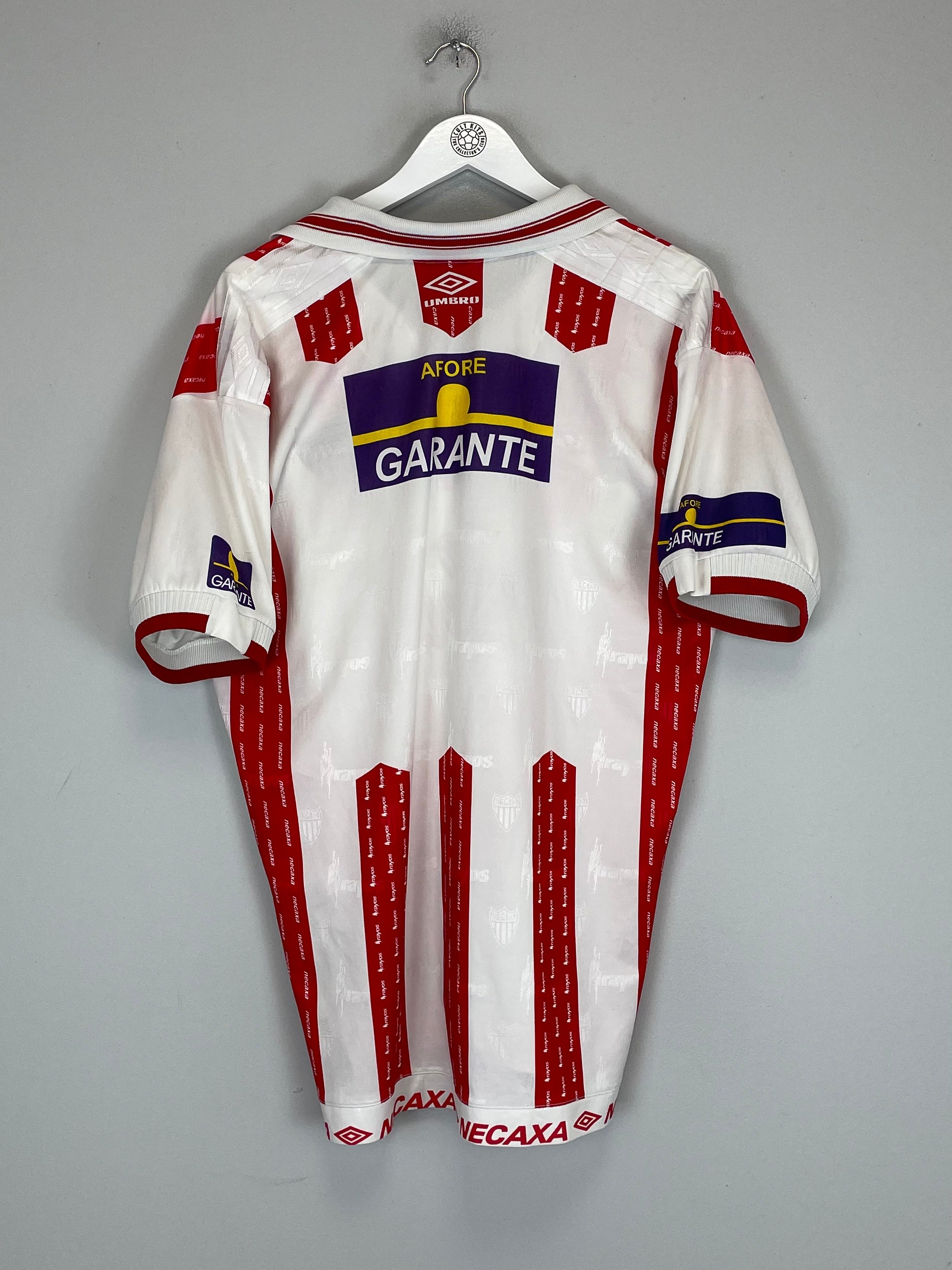 Shop 1999/00 NECAXA HOME SHIRT (XL) UMBRO, classic football shirts, vintage football shirts & retro soccer jerseys at Cult Kits