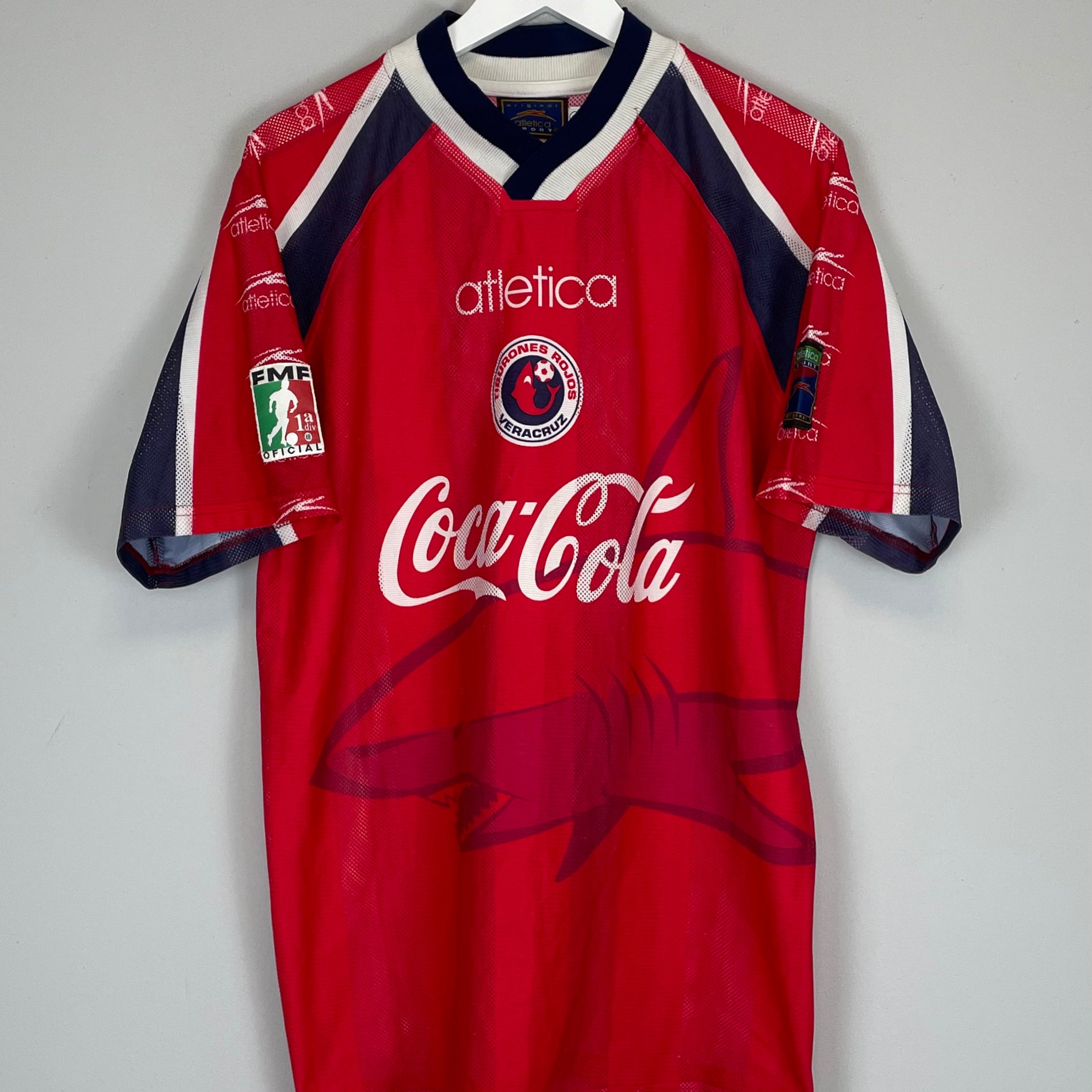Shop 1998/99 TIBURONES VERACRUZ HOME SHIRT (L) ATLETICA, classic football shirts, vintage football shirts & retro soccer jerseys at Cult Kits