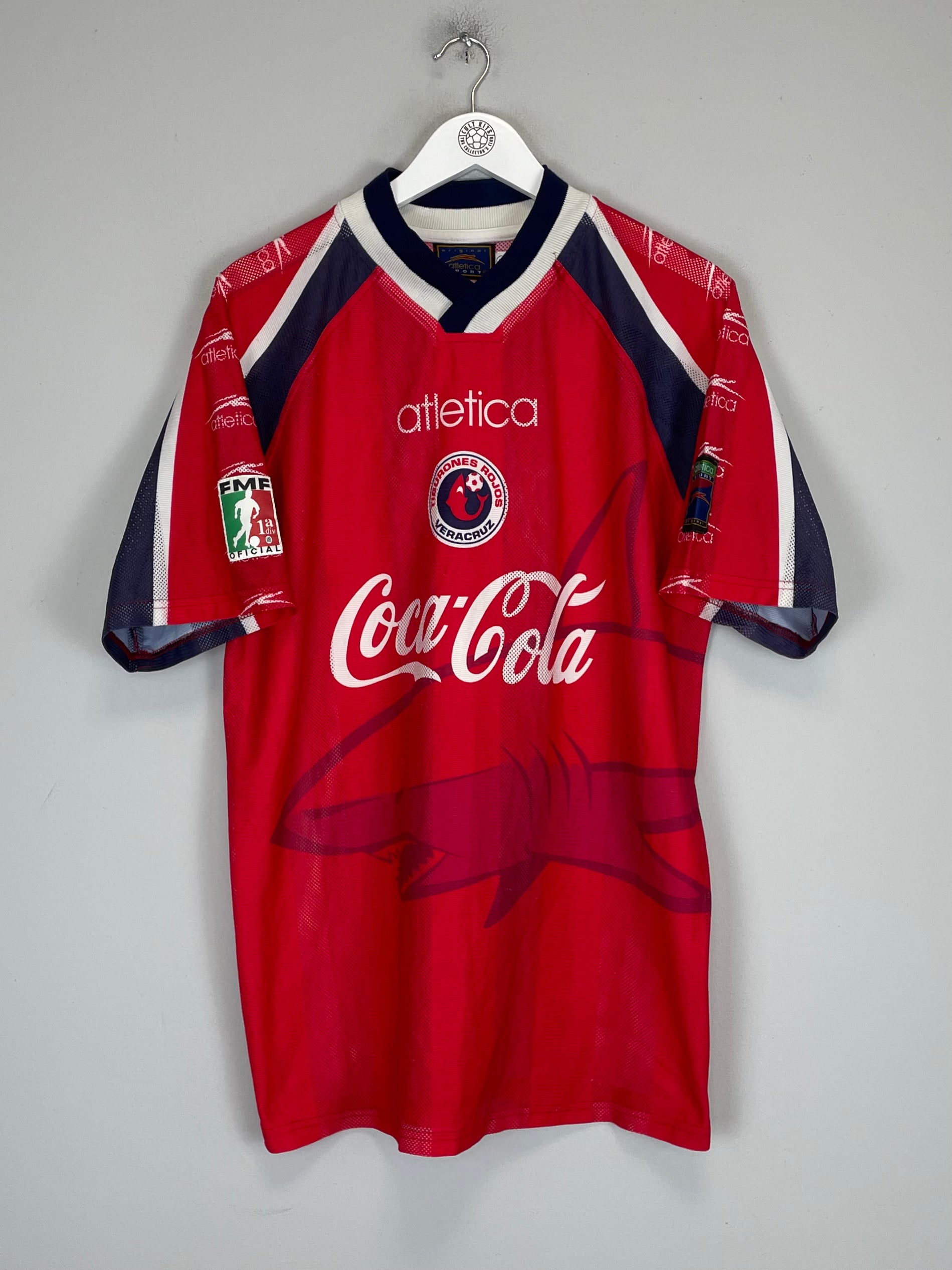 Shop 1998/99 TIBURONES VERACRUZ HOME SHIRT (L) ATLETICA, classic football shirts, vintage football shirts & retro soccer jerseys at Cult Kits