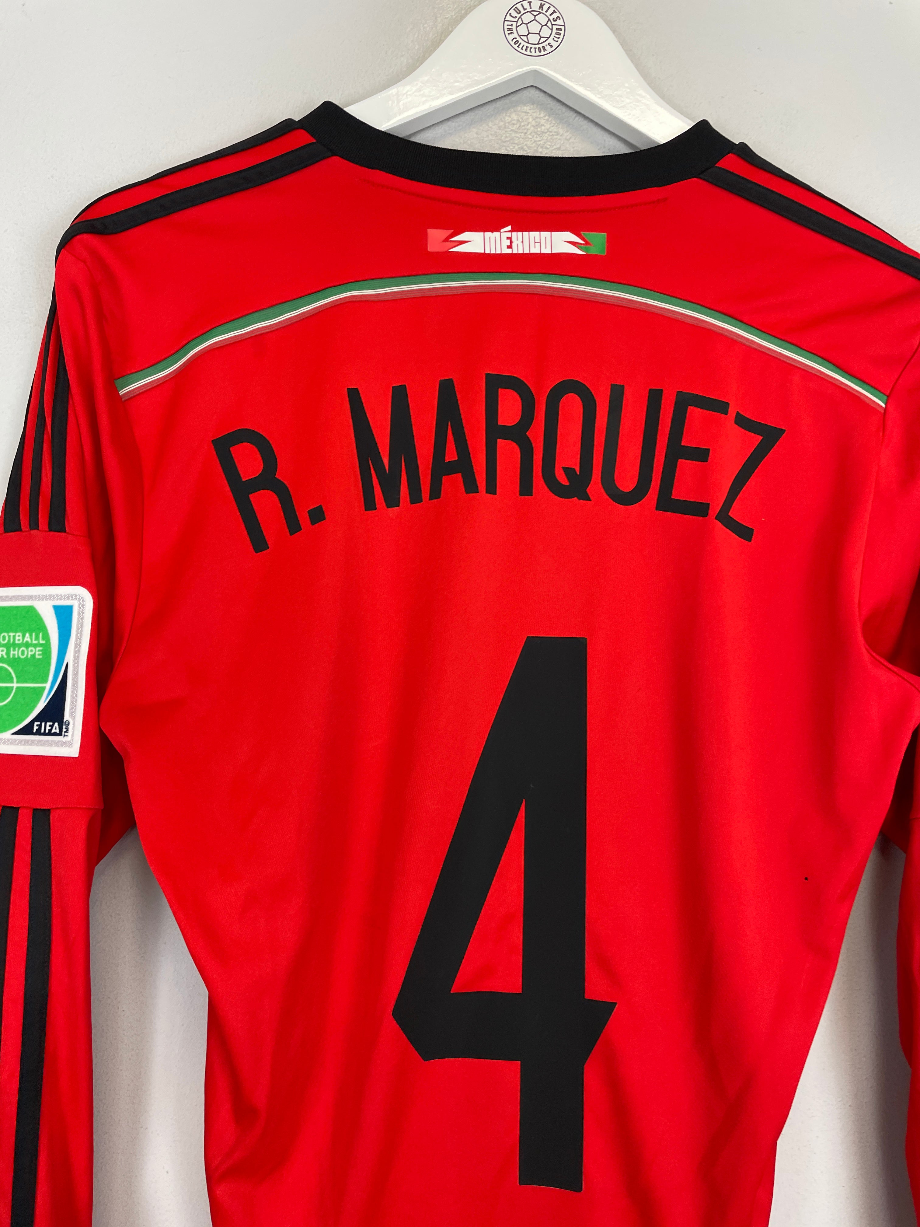 Shop 2014/15 MEXICO R.MARQUEZ #4 L/S AWAY SHIRT (S) ADIDAS, classic football shirts, vintage football shirts & retro soccer jerseys at Cult Kits