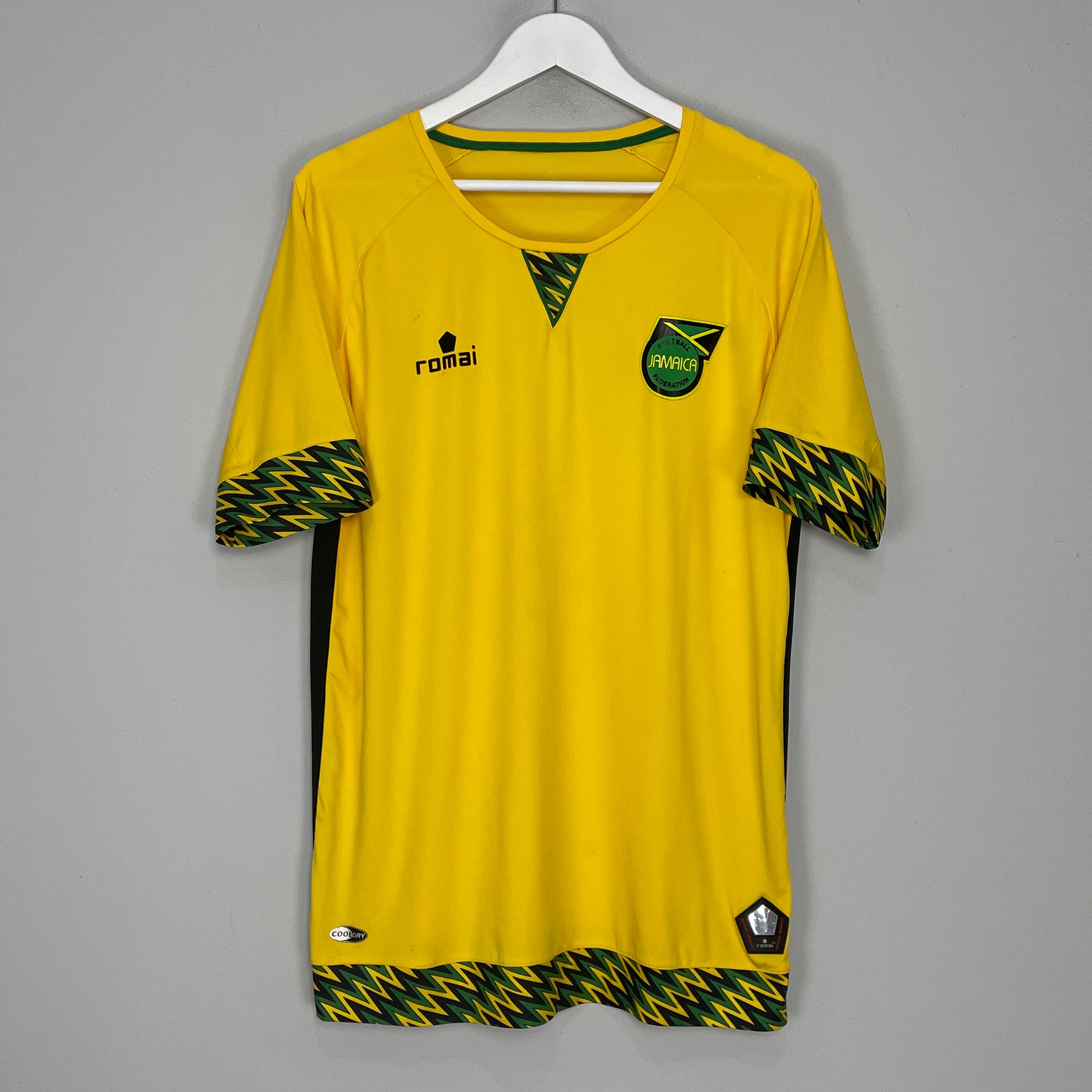 Shop 2015/16 JAMAICA HOME SHIRT (XL) ROMAI, classic football shirts, vintage football shirts & retro soccer jerseys at Cult Kits