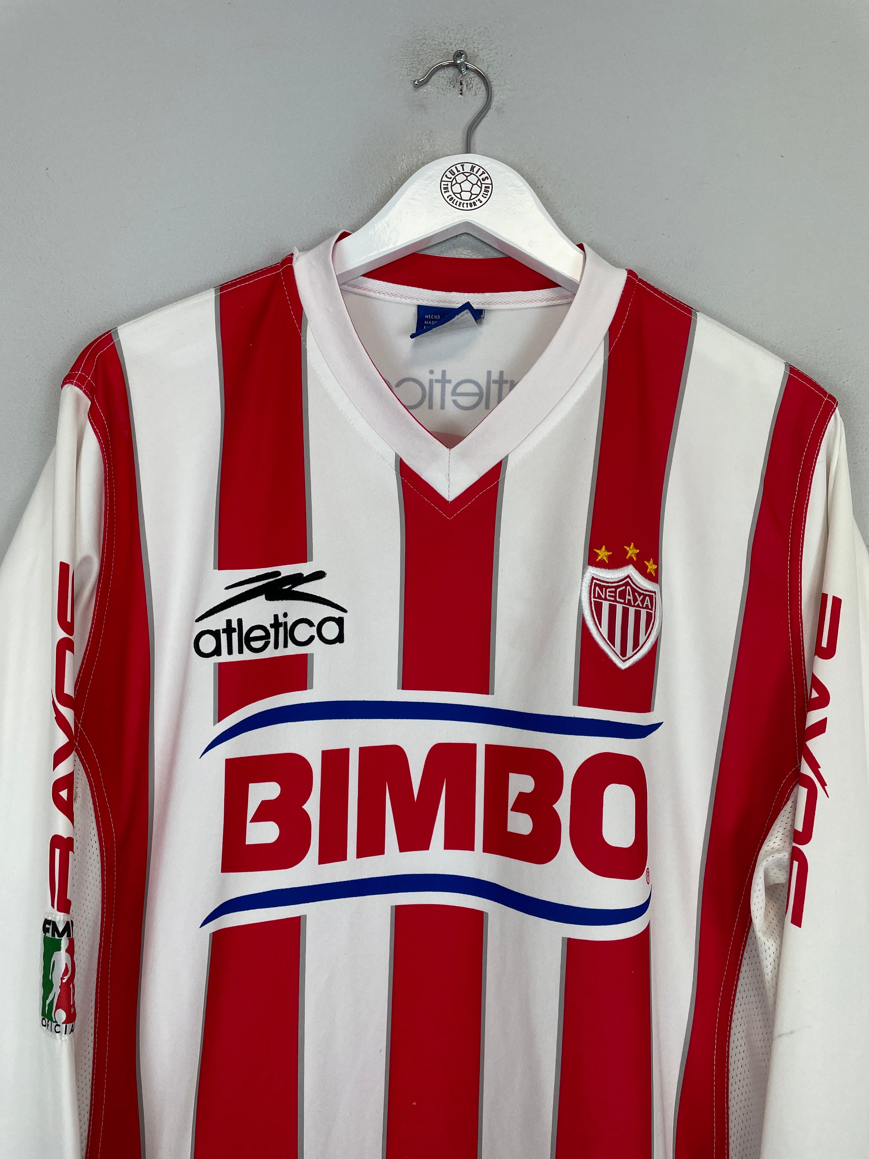 Shop 2001/02 NECAXA HOME SHIRT (M) ATLETICA, classic football shirts, vintage football shirts & retro soccer jerseys at Cult Kits