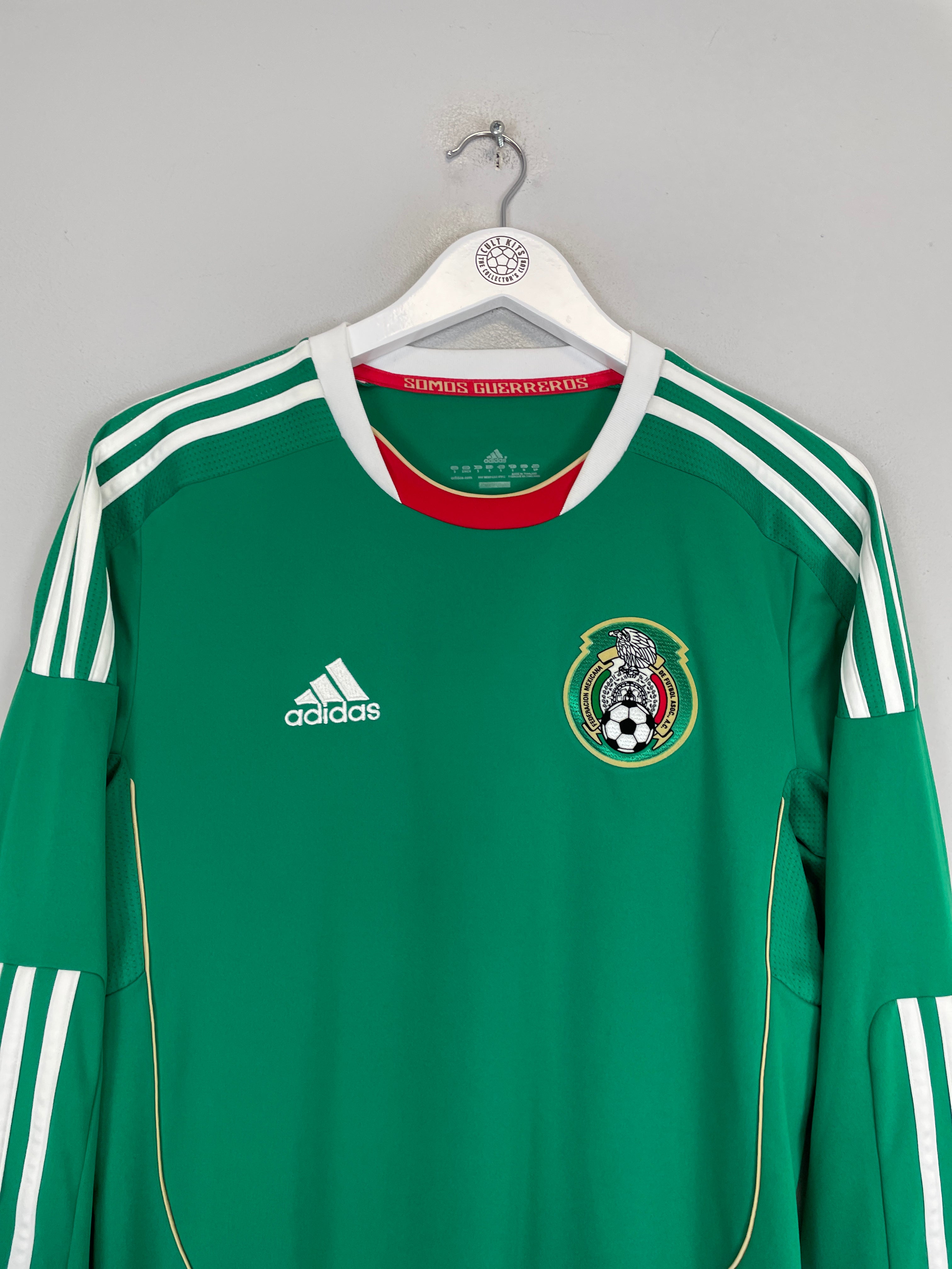 Shop 2011/13 MEXICO L/S HOME SHIRT (S) ADIDAS, classic football shirts, vintage football shirts & retro soccer jerseys at Cult Kits