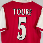 Shop 2006/07 ARSENAL TOURE #5 HOME SHIRT (M) NIKE, classic football shirts, vintage football shirts & retro soccer jerseys at Cult Kits