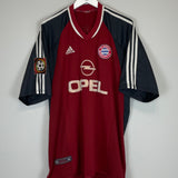 2001/02 BAYERN MUNICH SCHOLL #7 HOME SHIRT (XXL) ADIDAS