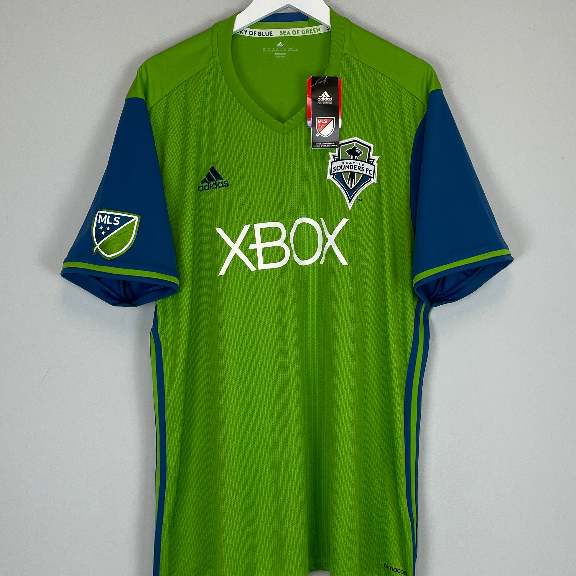 Shop 2016/17 SEATTLE SOUNDERS *BNWT* HOME SHIRT (XXL) ADIDAS, classic football shirts, vintage football shirts & retro soccer jerseys at Cult Kits