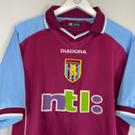 Shop 2000/01 ASTON VILLA GINOLA #14 HOME SHIRT (L) DIADORA, classic football shirts, vintage football shirts & retro soccer jerseys at Cult Kits