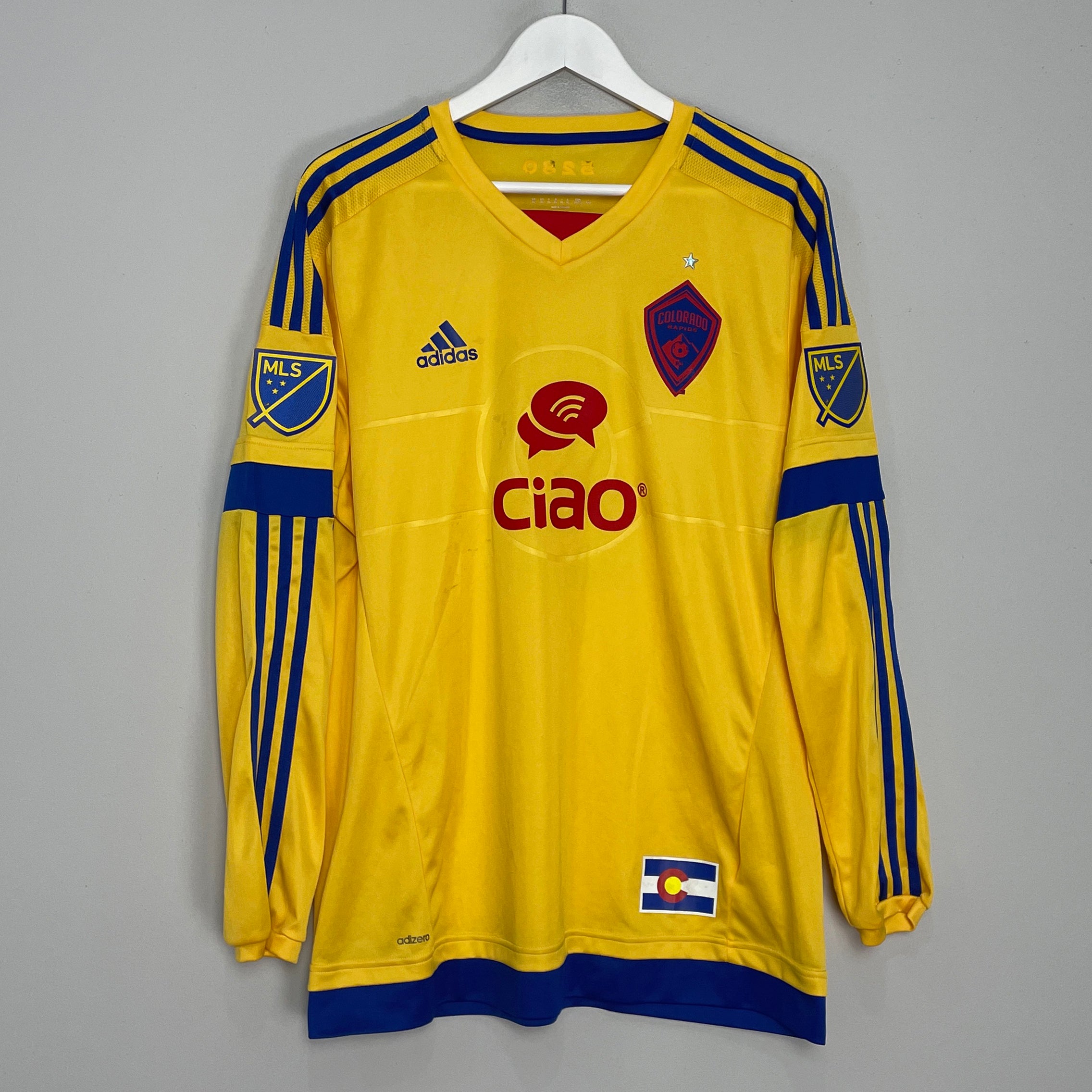 Shop 2016/17 COLORADO RAPIDS #21 L/S AWAY SHIRT (XL) ADIDAS, classic football shirts, vintage football shirts & retro soccer jerseys at Cult Kits