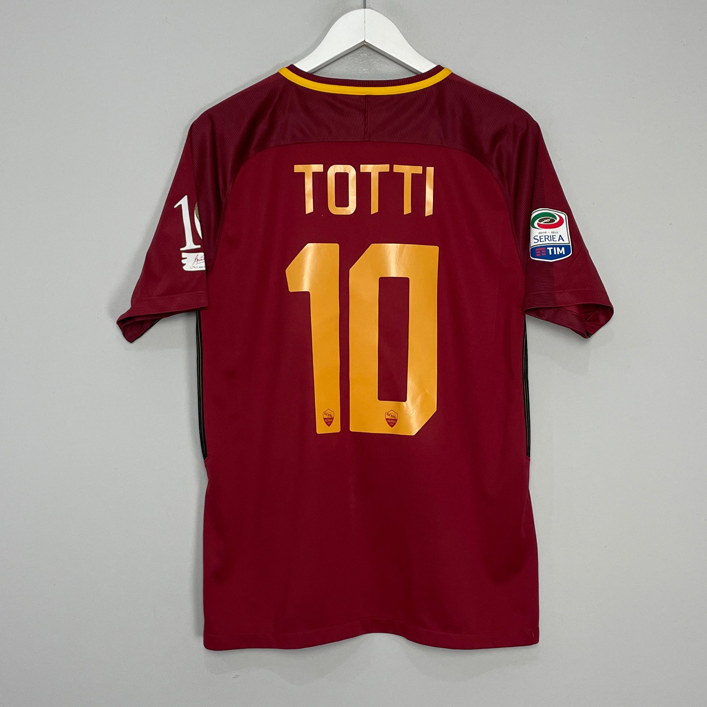 Shop 2016/17 ROMA TOTTI #10 TRIBUTE HOME SHIRT (M) NIKE, classic football shirts, vintage football shirts & retro soccer jerseys at Cult Kits