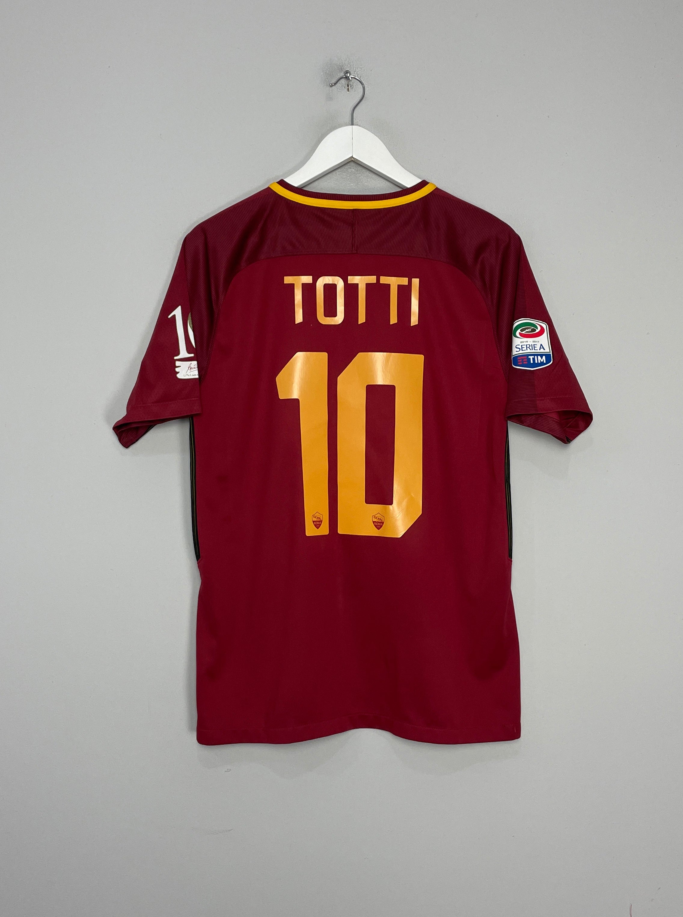 Shop 2016/17 ROMA TOTTI #10 TRIBUTE HOME SHIRT (M) NIKE, classic football shirts, vintage football shirts & retro soccer jerseys at Cult Kits