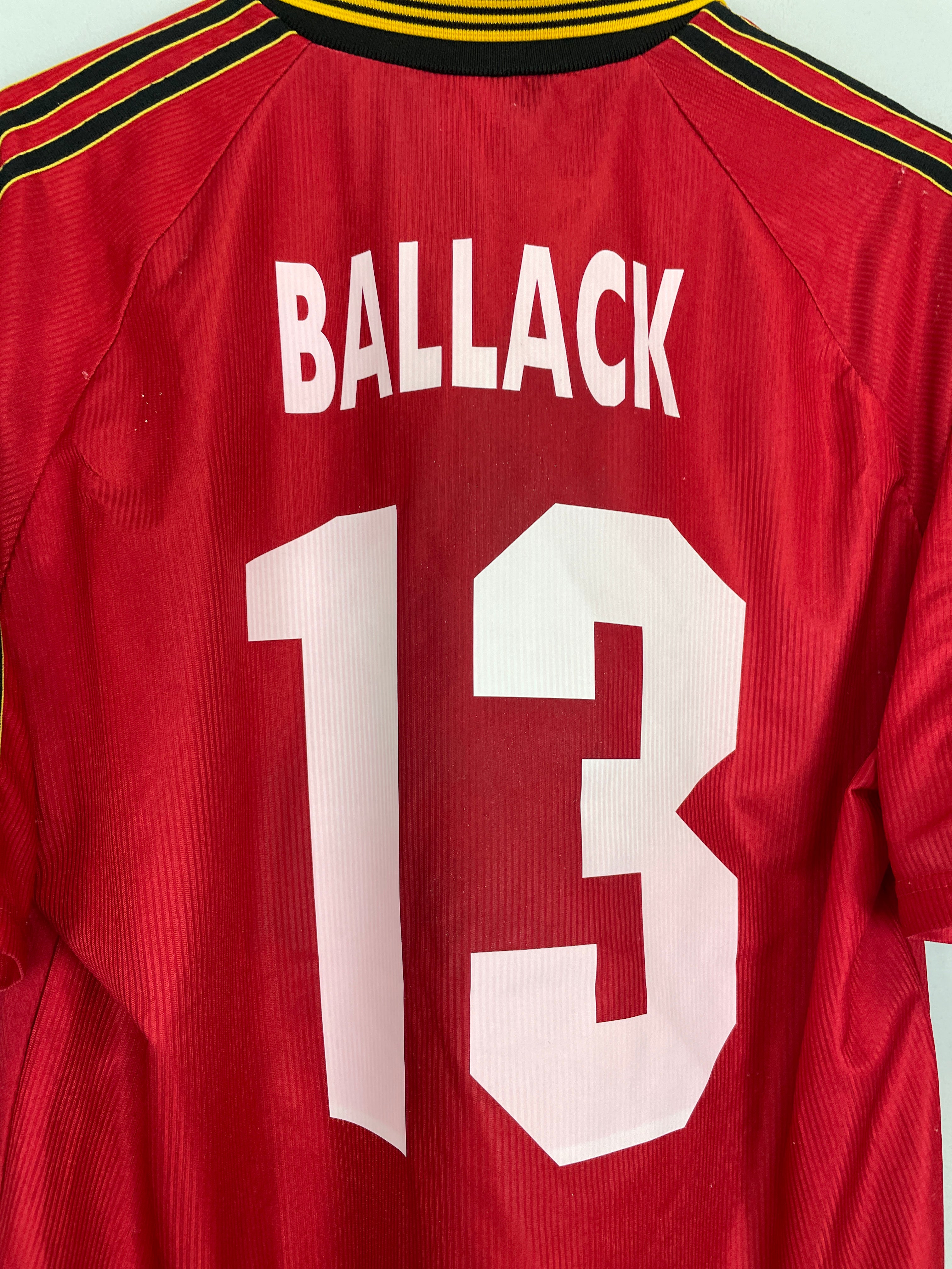 Shop 1998/00 LEVERKUSEN BALLACK #13 HOME SHIRT (M) ADIDAS, classic football shirts, vintage football shirts & retro soccer jerseys at Cult Kits