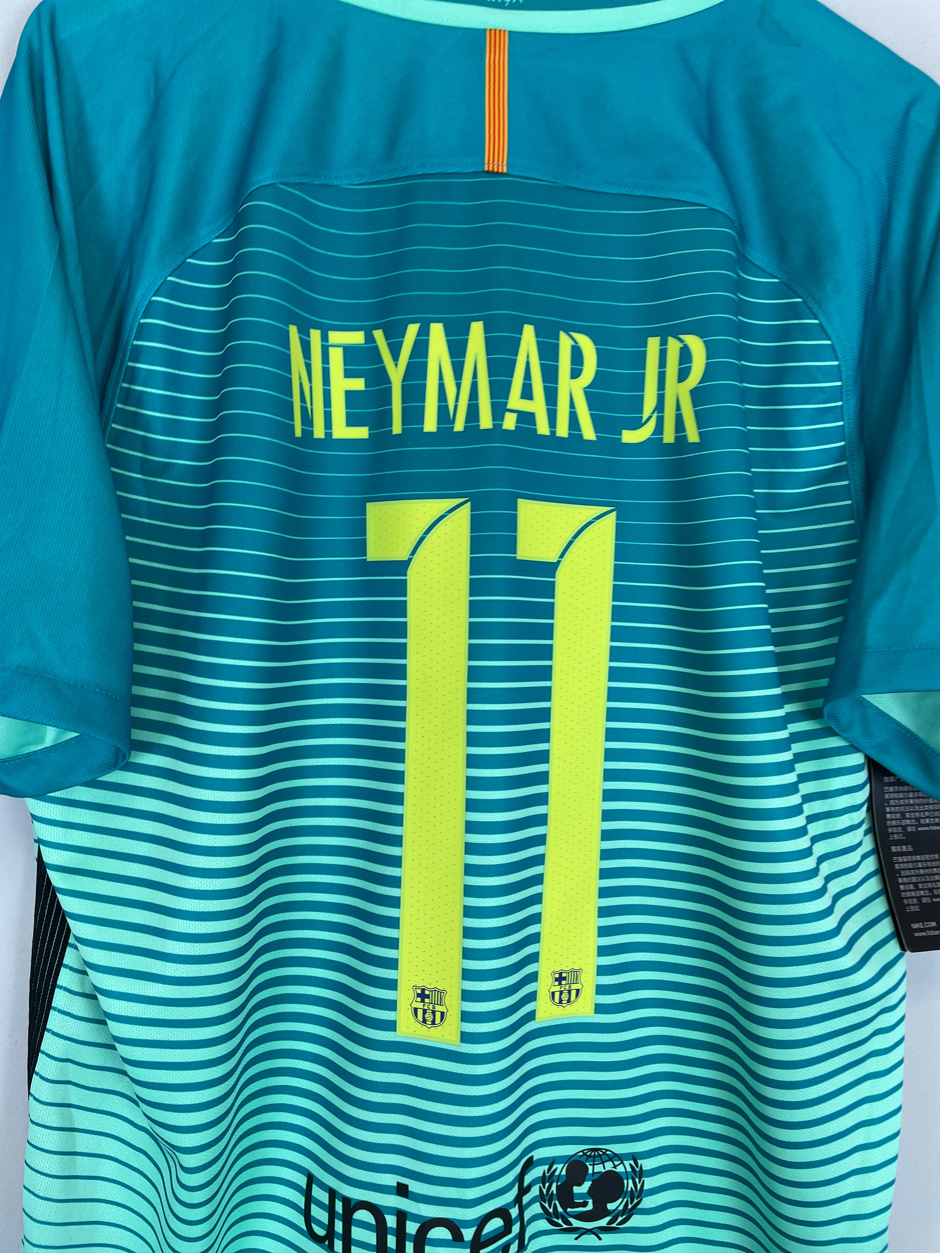 Shop 2016/17 BARCELONA NEYMAR #11 *BNWT* THIRD SHIRT (XL) NIKE, classic football shirts, vintage football shirts & retro soccer jerseys at Cult Kits