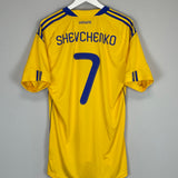 Shop 2010/12 UKRAINE SHEVCHENKO #7 *BNWT* HOME SHIRT (L) ADIDAS, classic football shirts, vintage football shirts & retro soccer jerseys at Cult Kits