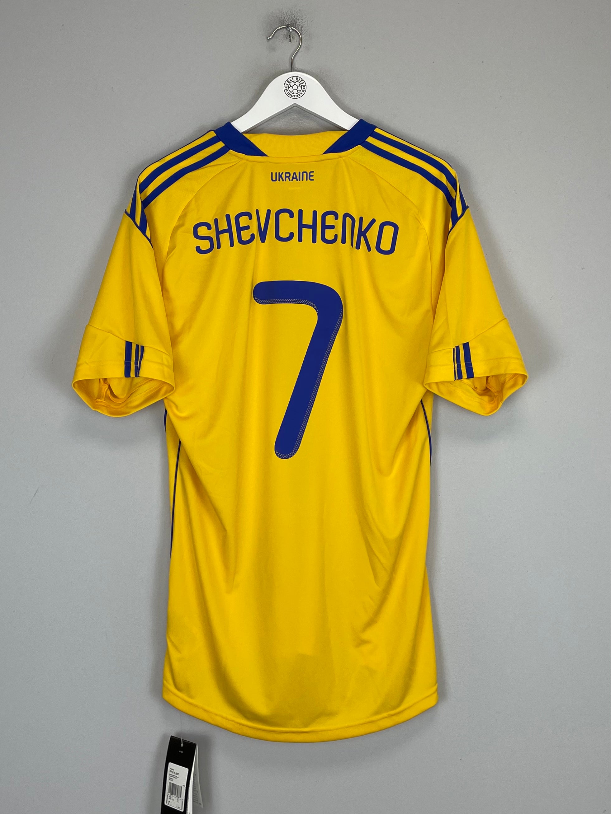 Shop 2010/12 UKRAINE SHEVCHENKO #7 *BNWT* HOME SHIRT (L) ADIDAS, classic football shirts, vintage football shirts & retro soccer jerseys at Cult Kits