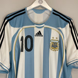 2006/07 ARGENTINA RIQUELME #10 HOME SHIRT (L) ADIDAS
