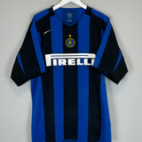 Shop 2004/05 INTER MILAN ADRIANO #10 HOME SHIRT (XL) NIKE, classic football shirts, vintage football shirts & retro soccer jerseys at Cult Kits