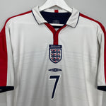 Shop 2003/05 ENGLAND BECKHAM #7 HOME SHIRT (L) UMBRO, classic football shirts, vintage football shirts & retro soccer jerseys at Cult Kits