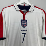 Shop 2003/05 ENGLAND BECKHAM #7 HOME SHIRT (L) UMBRO, classic football shirts, vintage football shirts & retro soccer jerseys at Cult Kits