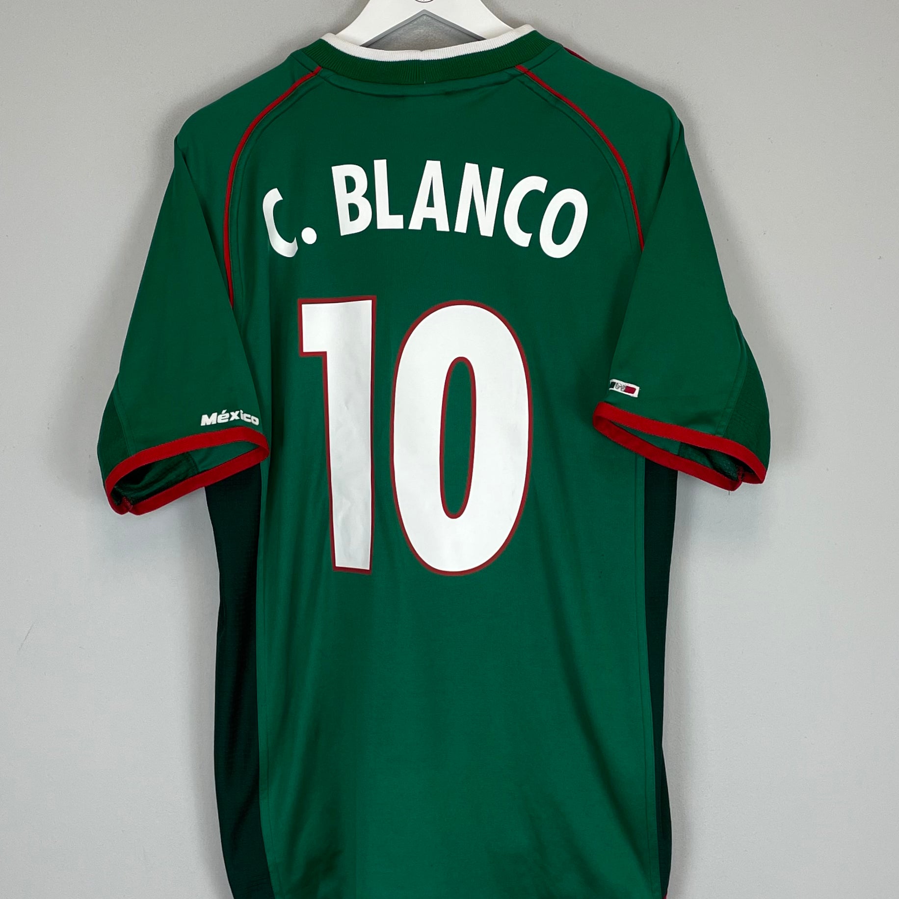 Shop 2001/02 MEXICO C.BLANCO #10 HOME SHIRT (XL) ATLETICA, classic football shirts, vintage football shirts & retro soccer jerseys at Cult Kits