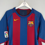 Shop 2004/05 BARCELONA RONALDINHO #10 HOME SHIRT (XL) NIKE, classic football shirts, vintage football shirts & retro soccer jerseys at Cult Kits