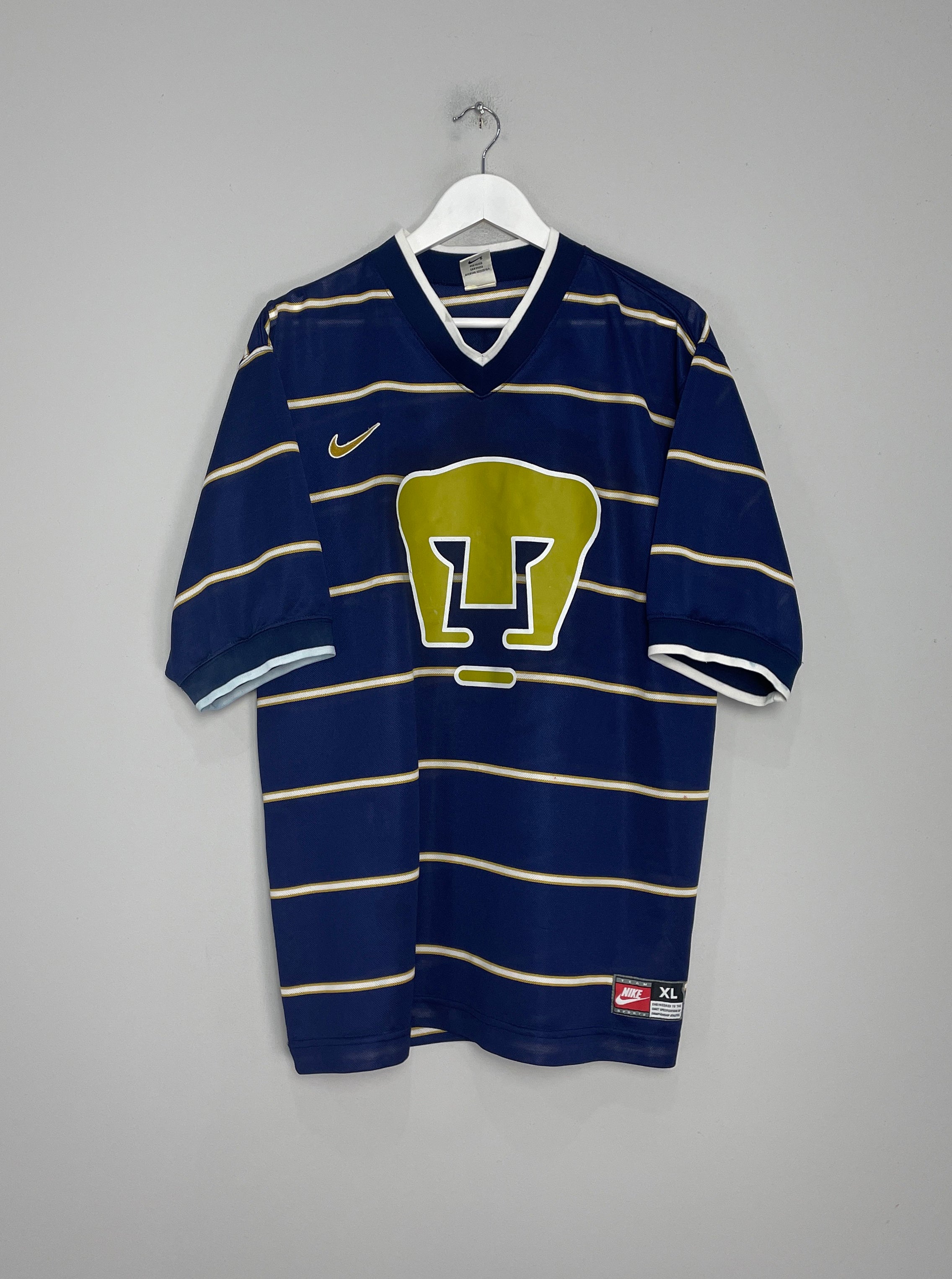 Shop 1997/98 UNAM PUMAS HOME SHIRT (XL) NIKE, classic football shirts, vintage football shirts & retro soccer jerseys at Cult Kits