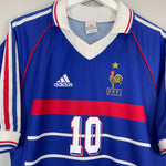 Shop 1998/00 FRANCE ZIDANE #10 HOME SHIRT (M) ADIDAS, classic football shirts, vintage football shirts & retro soccer jerseys at Cult Kits