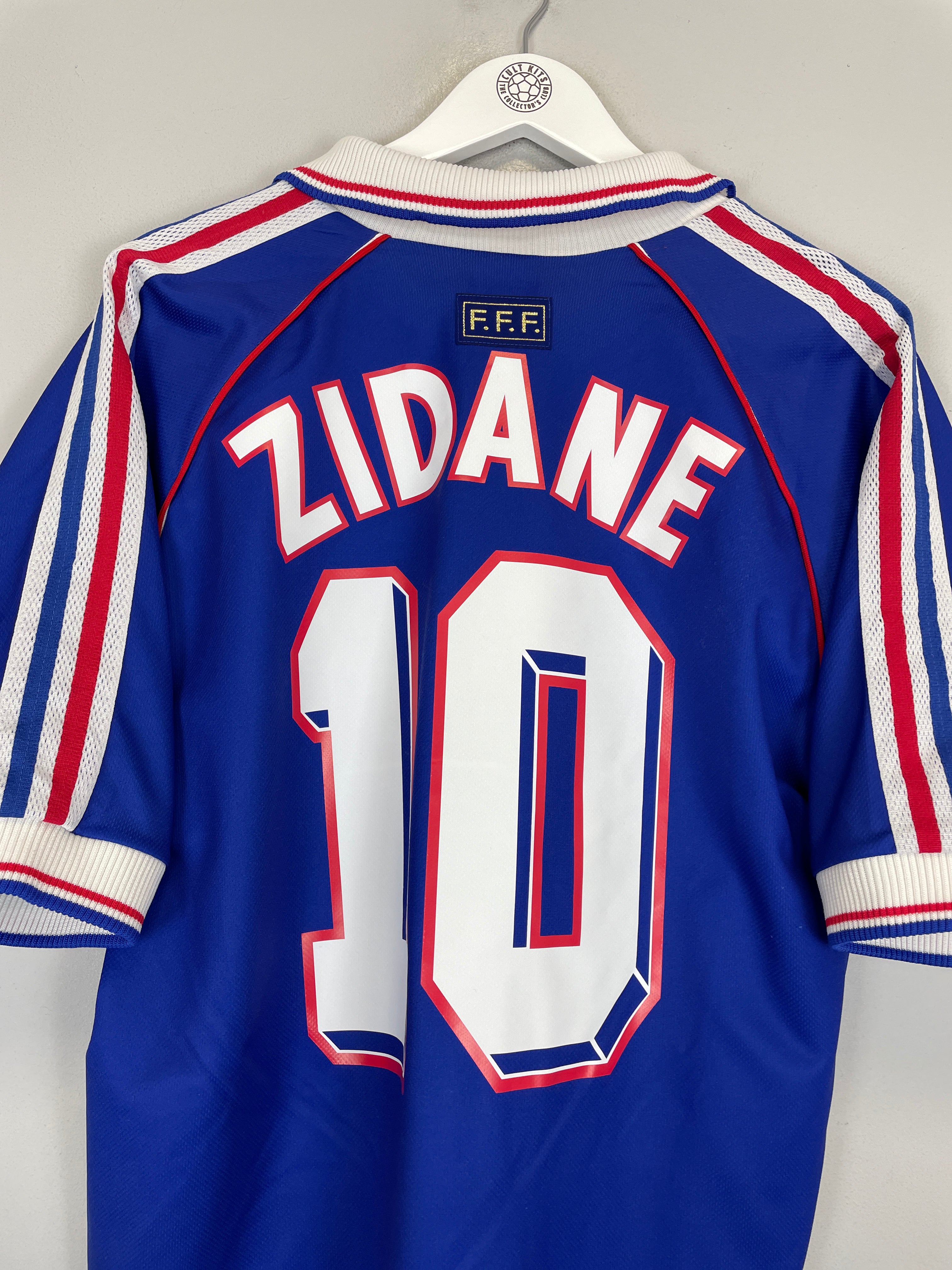 Shop 1998/00 FRANCE ZIDANE #10 HOME SHIRT (M) ADIDAS, classic football shirts, vintage football shirts & retro soccer jerseys at Cult Kits