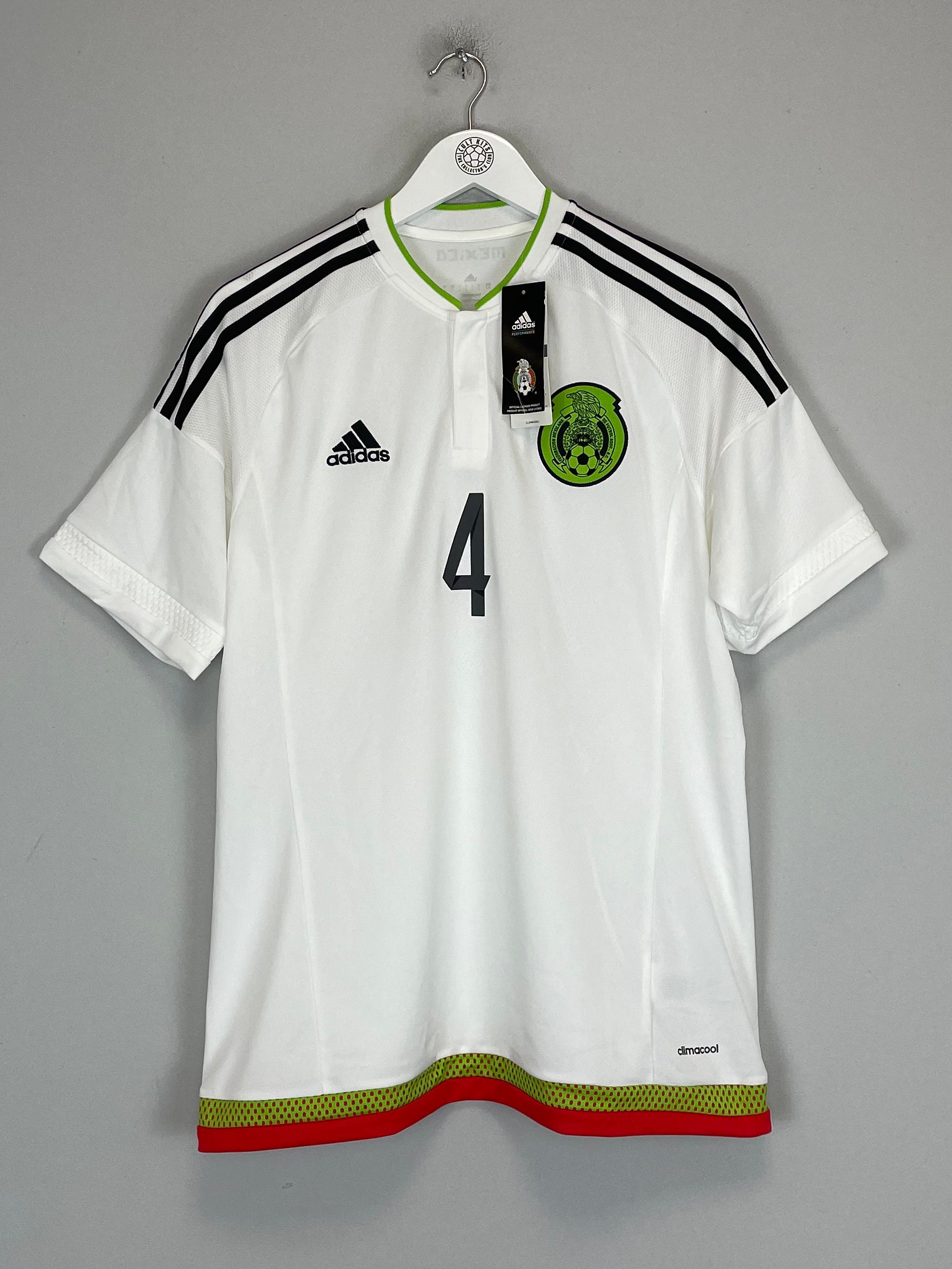 Shop 2015/16 MEXICO MARQUEZ #4 *BNWT* AWAY SHIRT (L) ADIDAS, classic football shirts, vintage football shirts & retro soccer jerseys at Cult Kits