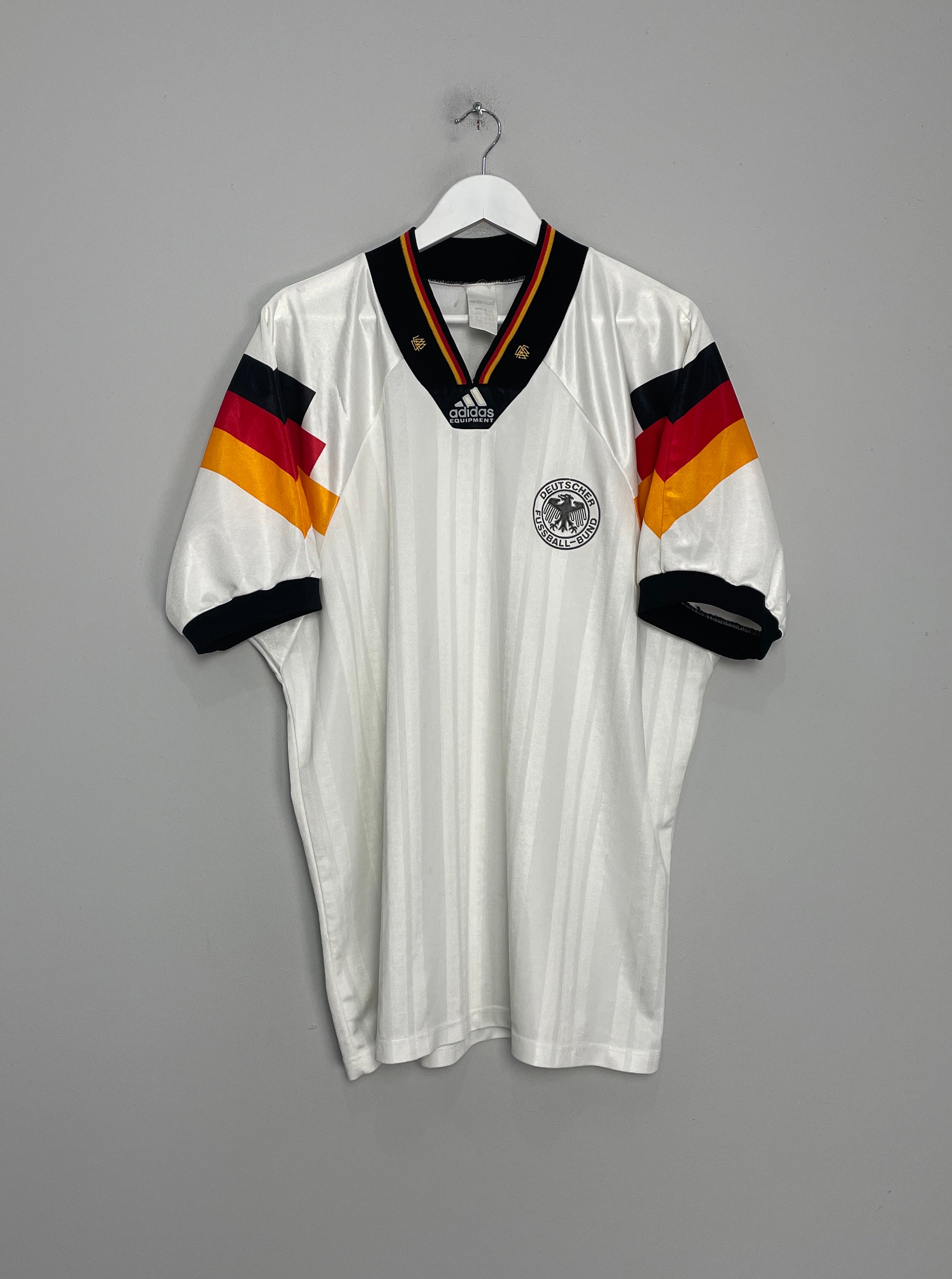Shop 1992/94 GERMANY HOME SHIRT (XL) ADIDAS, classic football shirts, vintage football shirts & retro soccer jerseys at Cult Kits