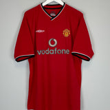 2000/02 MANCHESTER UNITED BECKHAM #7 HOME SHIRT (L) UMBRO