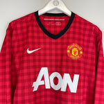 Shop 2012/13 MANCHESTER UNITED SCHOLES #22 L/S HOME SHIRT (L) NIKE, classic football shirts, vintage football shirts & retro soccer jerseys at Cult Kits