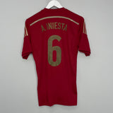 2013/15 SPAIN A.INIESTA #6 HOME SHIRT (S) ADIDAS