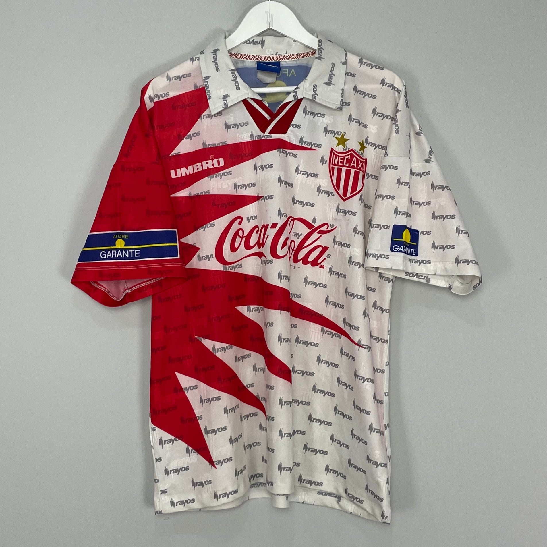 Shop 1998/99 NECAXA HOME SHIRT (M) UMBRO, classic football shirts, vintage football shirts & retro soccer jerseys at Cult Kits