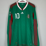 Shop 2010 MEXICO C.BLANCO #10 L/S HOME SHIRT (XL) ADIDAS, classic football shirts, vintage football shirts & retro soccer jerseys at Cult Kits