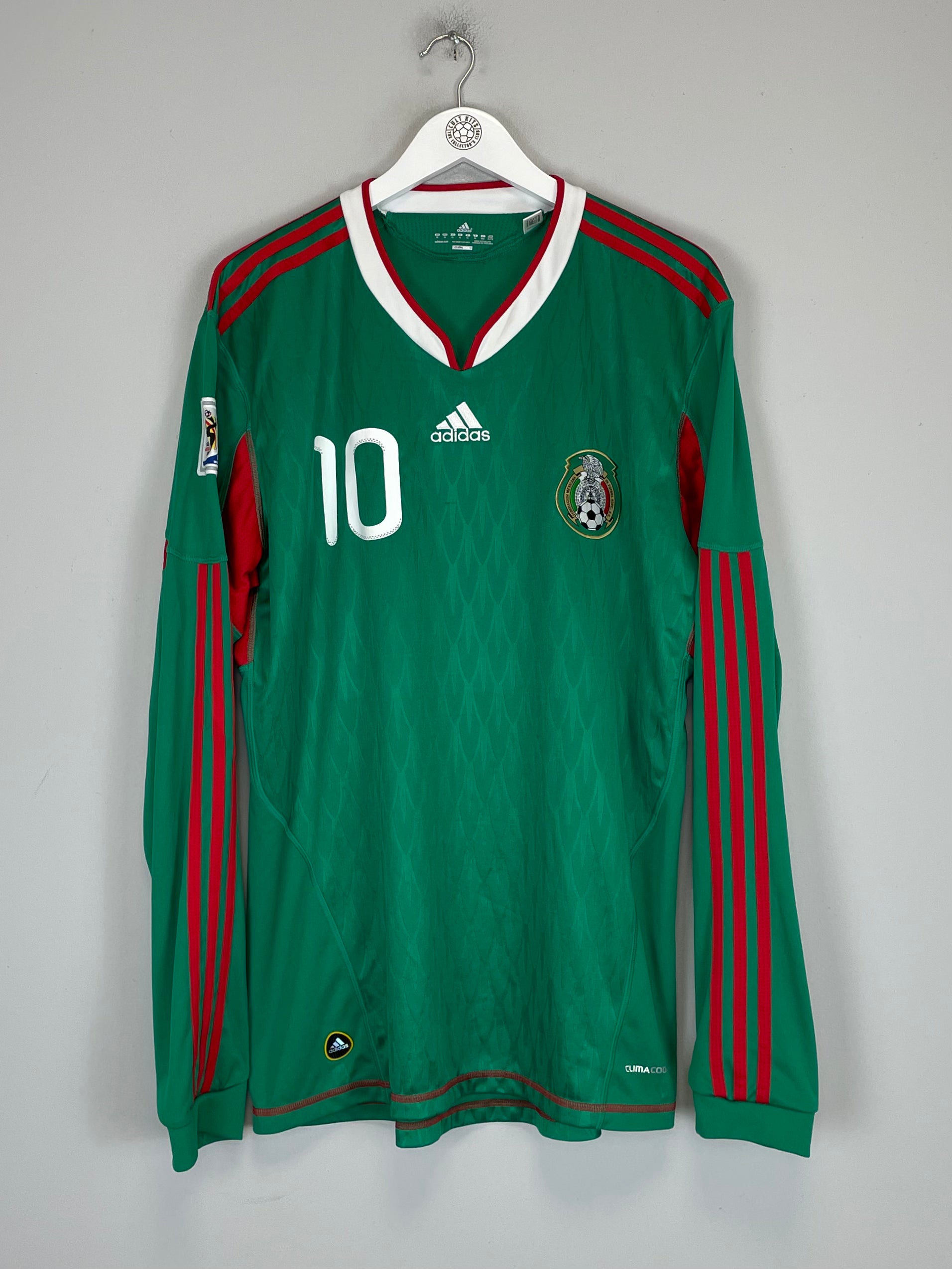 Shop 2010 MEXICO C.BLANCO #10 L/S HOME SHIRT (XL) ADIDAS, classic football shirts, vintage football shirts & retro soccer jerseys at Cult Kits