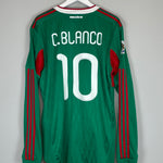 Shop 2010 MEXICO C.BLANCO #10 L/S HOME SHIRT (XL) ADIDAS, classic football shirts, vintage football shirts & retro soccer jerseys at Cult Kits