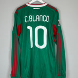 Shop 2010 MEXICO C.BLANCO #10 L/S HOME SHIRT (XL) ADIDAS, classic football shirts, vintage football shirts & retro soccer jerseys at Cult Kits