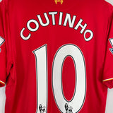 Shop 2015/16 LIVERPOOL COUTINHO #10 HOME SHIRT (L) NEW BALANCE, classic football shirts, vintage football shirts & retro soccer jerseys at Cult Kits