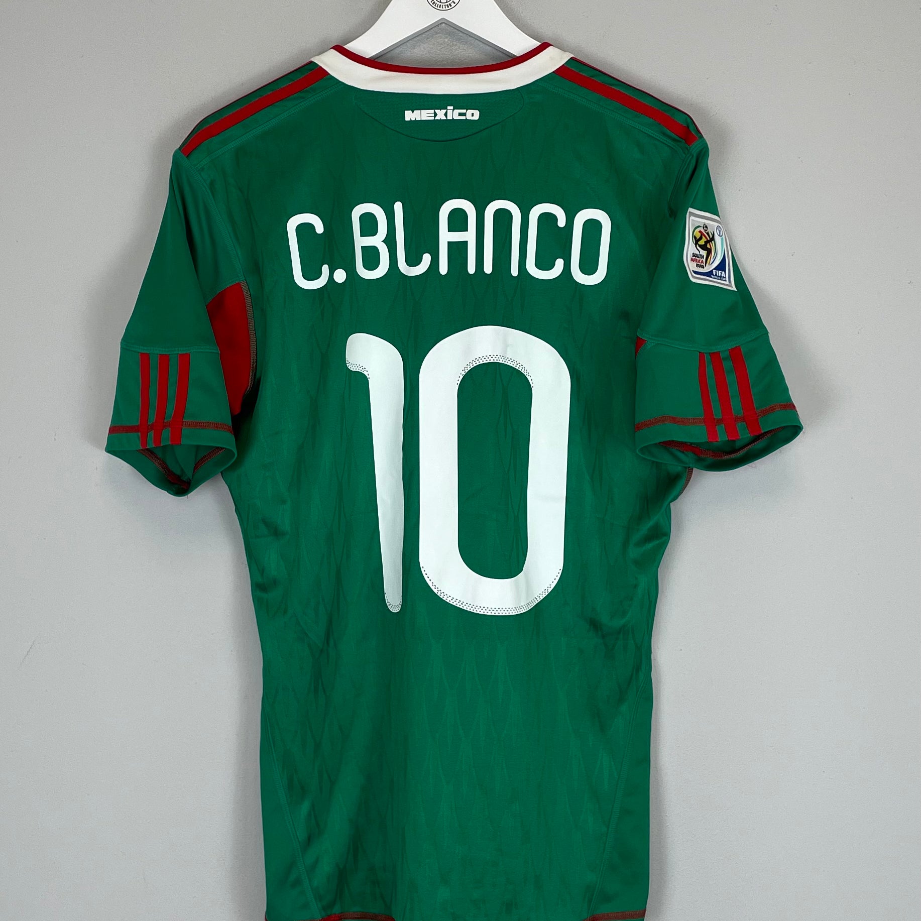 Shop 2010 MEXICO C.BLANCO #10 HOME SHIRT (M) ADIDAS, classic football shirts, vintage football shirts & retro soccer jerseys at Cult Kits