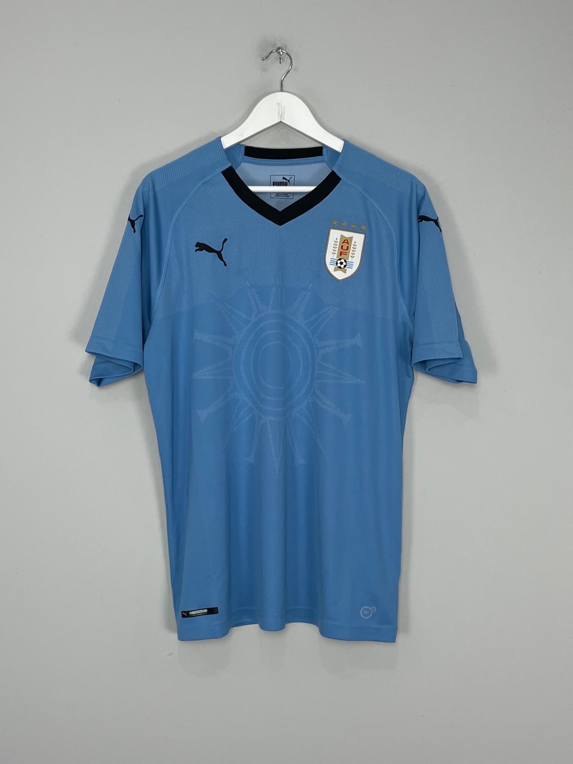 Shop 2018/19 URUGUAY HOME SHIRT (L) PUMA, classic football shirts, vintage football shirts & retro soccer jerseys at Cult Kits