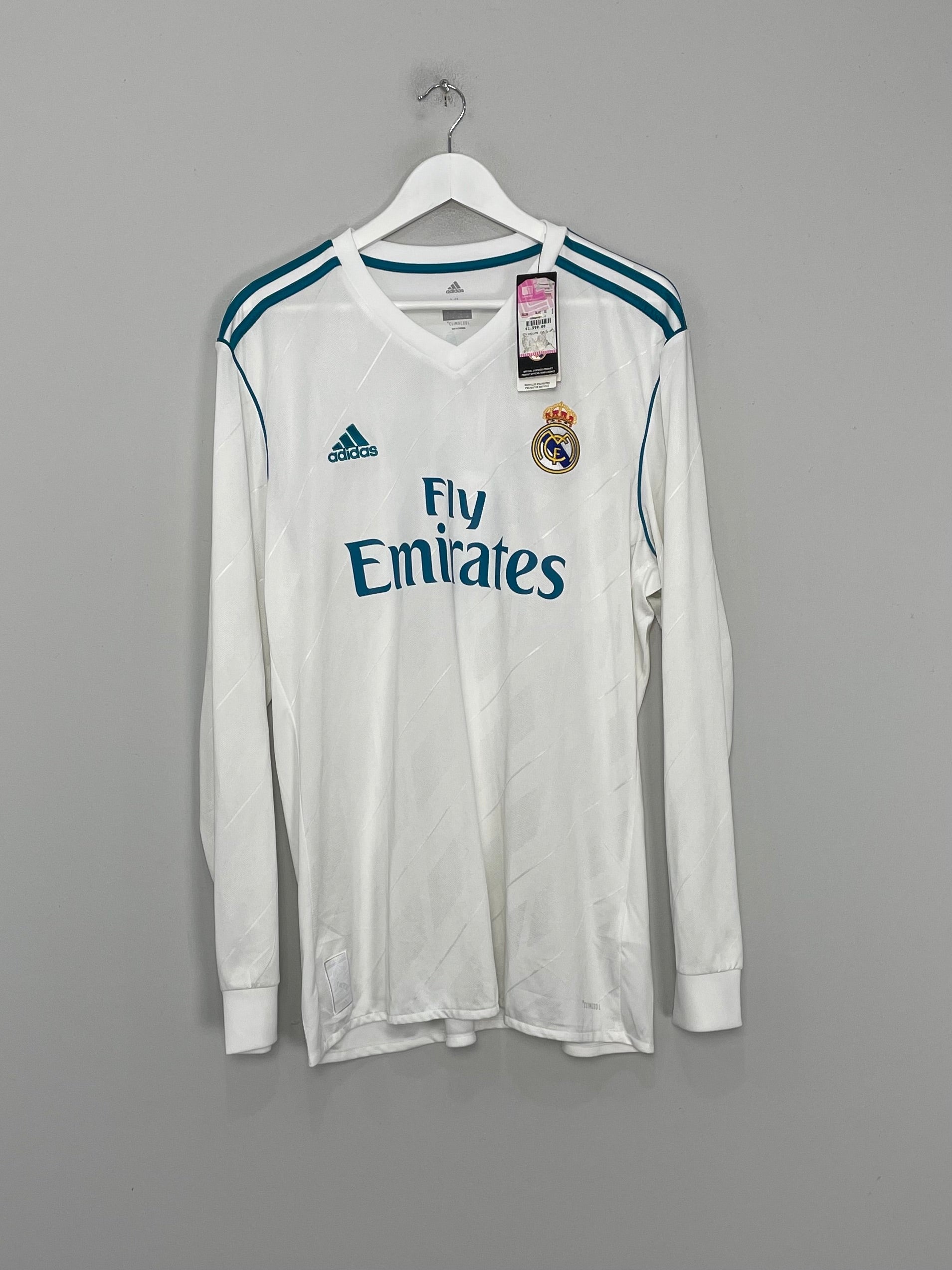Shop 2017/18 REAL MADRID RONALDO #7 *BNWT* L/S HOME SHIRT (XL) ADIDAS, classic football shirts, vintage football shirts & retro soccer jerseys at Cult Kits
