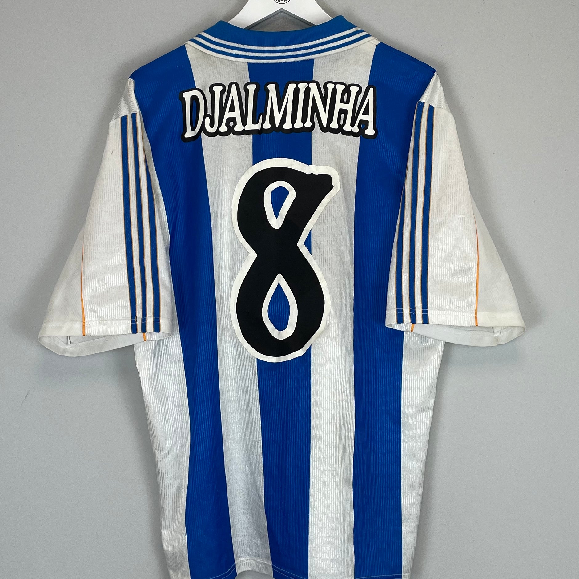 Shop 2000/01 DEPORTIVO DJALMINHA #9 HOME SHIRT (L) ADIDAS, classic football shirts, vintage football shirts & retro soccer jerseys at Cult Kits