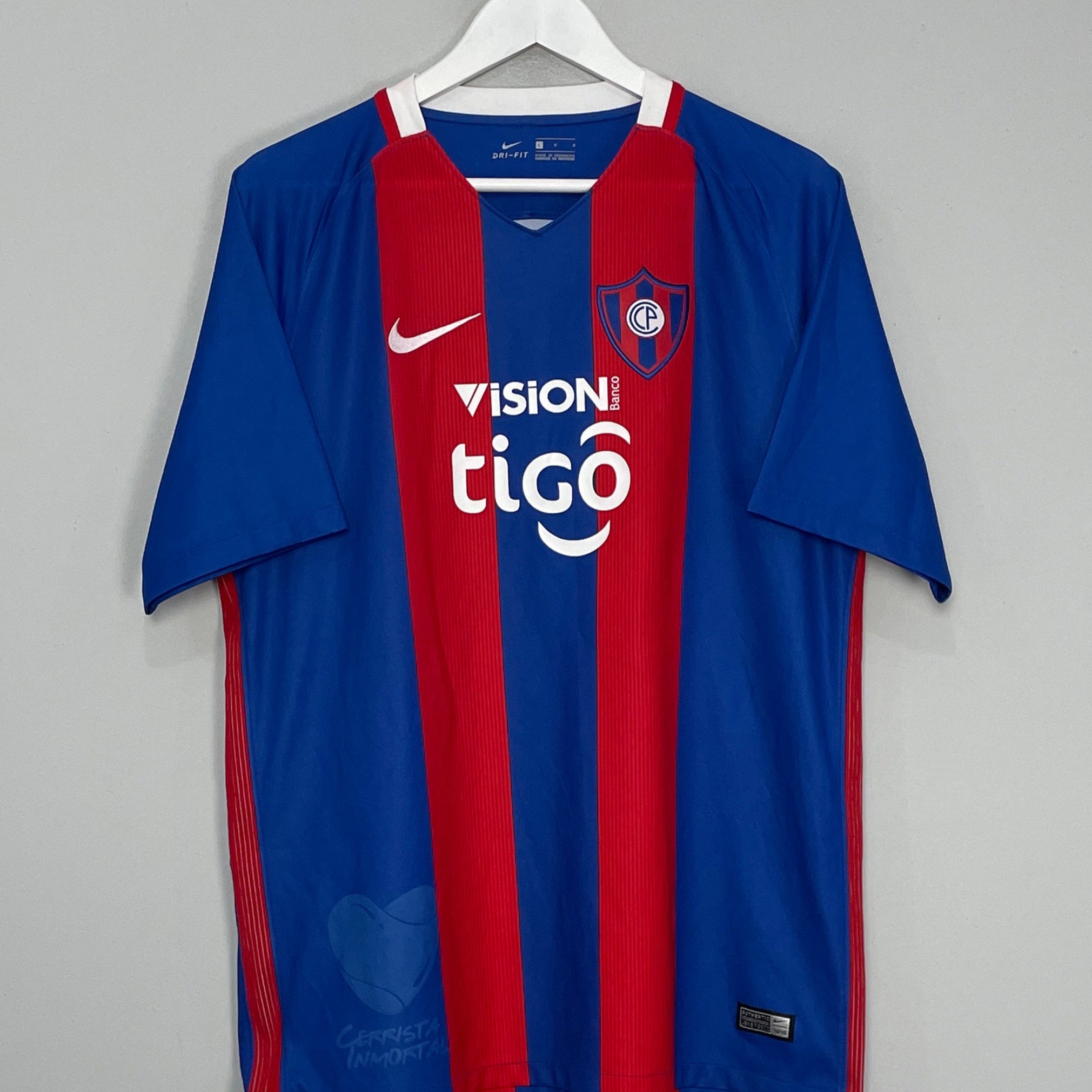 Shop 2017 CERRO PORTENO HOME SHIRT (L) NIKE, classic football shirts, vintage football shirts & retro soccer jerseys at Cult Kits