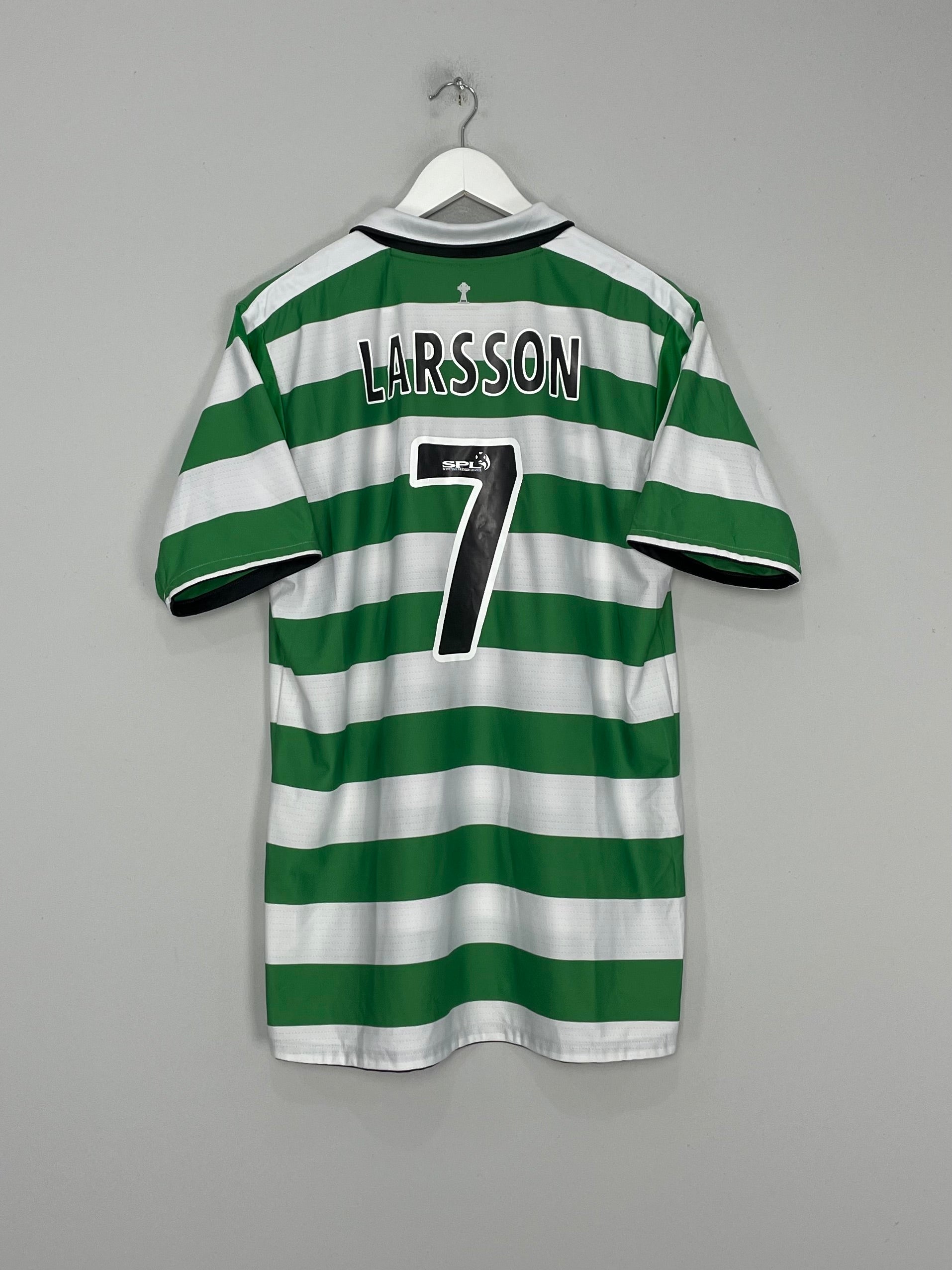 2004/05 CELTIC LARSSON #7 HOME SHIRT (L) UMBRO