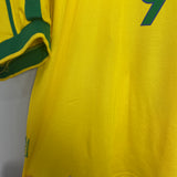 1998/00 BRAZIL RONALDO #9 HOME SHIRT (L) NIKE