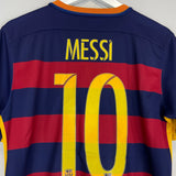2015/16 BARCELONA MESSI #10 HOME SHIRT (M) NIKE