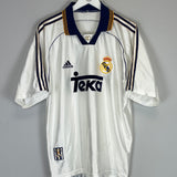 Shop 1998/00 REAL MADRID HOME SHIRT (L) ADIDAS, classic football shirts, vintage football shirts & retro soccer jerseys at Cult Kits