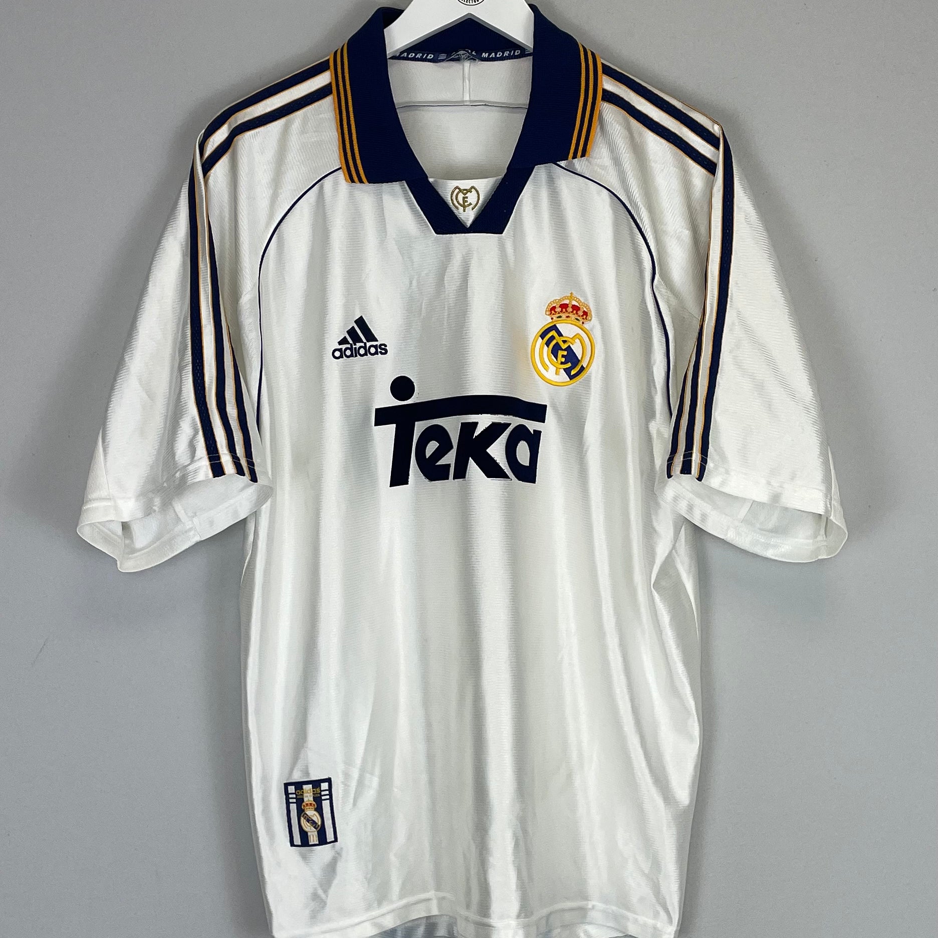 Shop 1998/00 REAL MADRID HOME SHIRT (L) ADIDAS, classic football shirts, vintage football shirts & retro soccer jerseys at Cult Kits